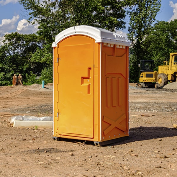 how often are the porta potties cleaned and serviced during a rental period in Carleton